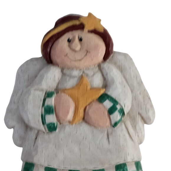 Angel w Star Stocking Hanger Holder Eddie Walker Midwest Cannon Falls Cast Iron - Picture 3 of 8